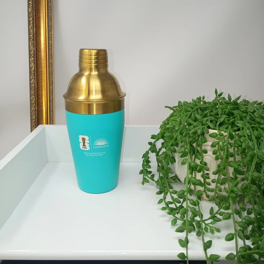 Casamigo's Tequila Turquoise & Gold Cocktail Shaker